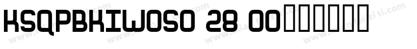 KSQPBKIWOS0 28 00字体转换